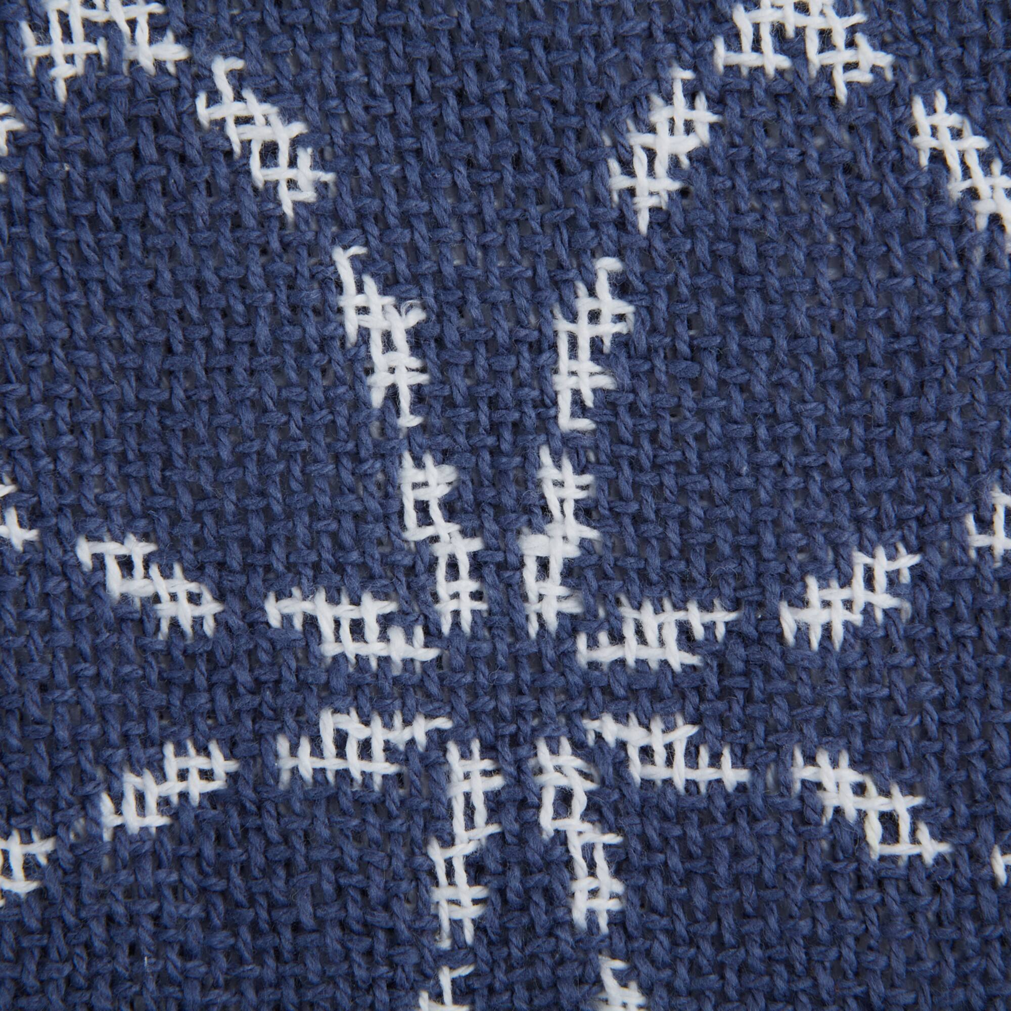French Blue Concentric Circles Throw